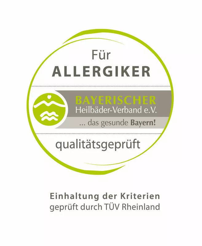 Appartementhaus Berlin in Bad Füssing - Logo für Allergiker - Bayerischer Heilbäderverband e.V. geprüft