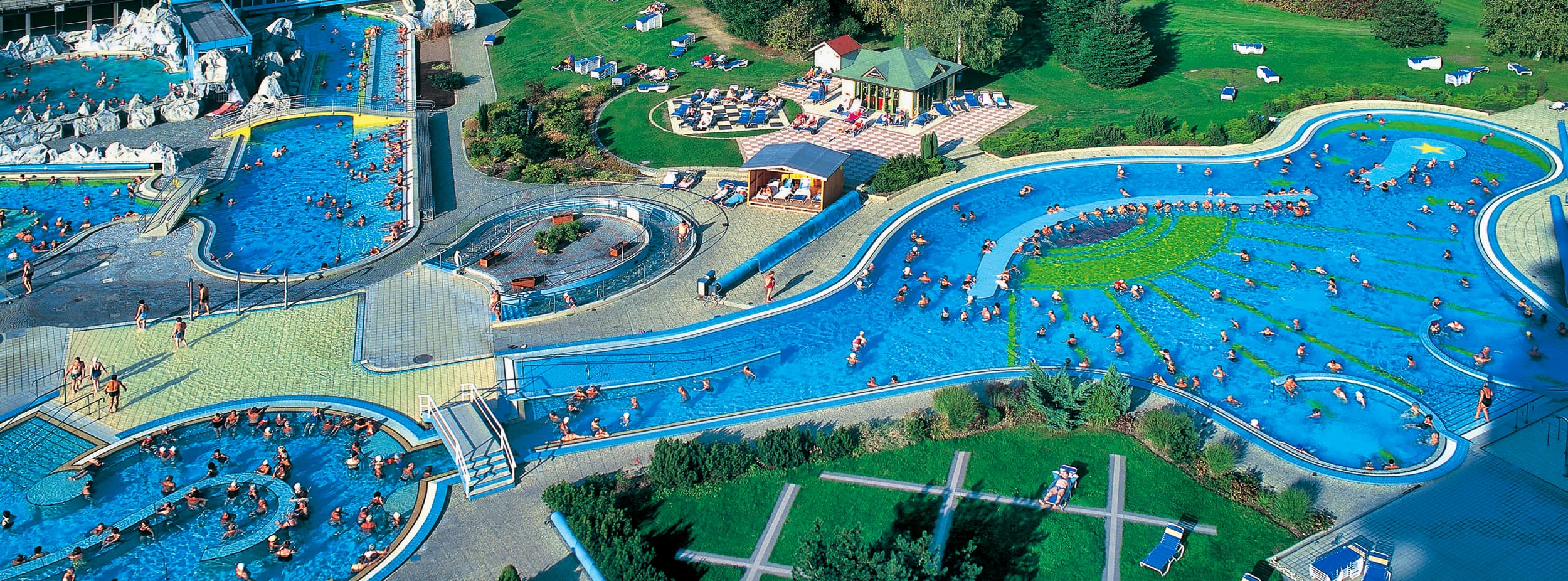Johannesbad in Bad Füssing von oben (Luftaufnahme)